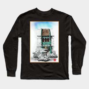 Penang Heritage Shop House In Malaysia Long Sleeve T-Shirt